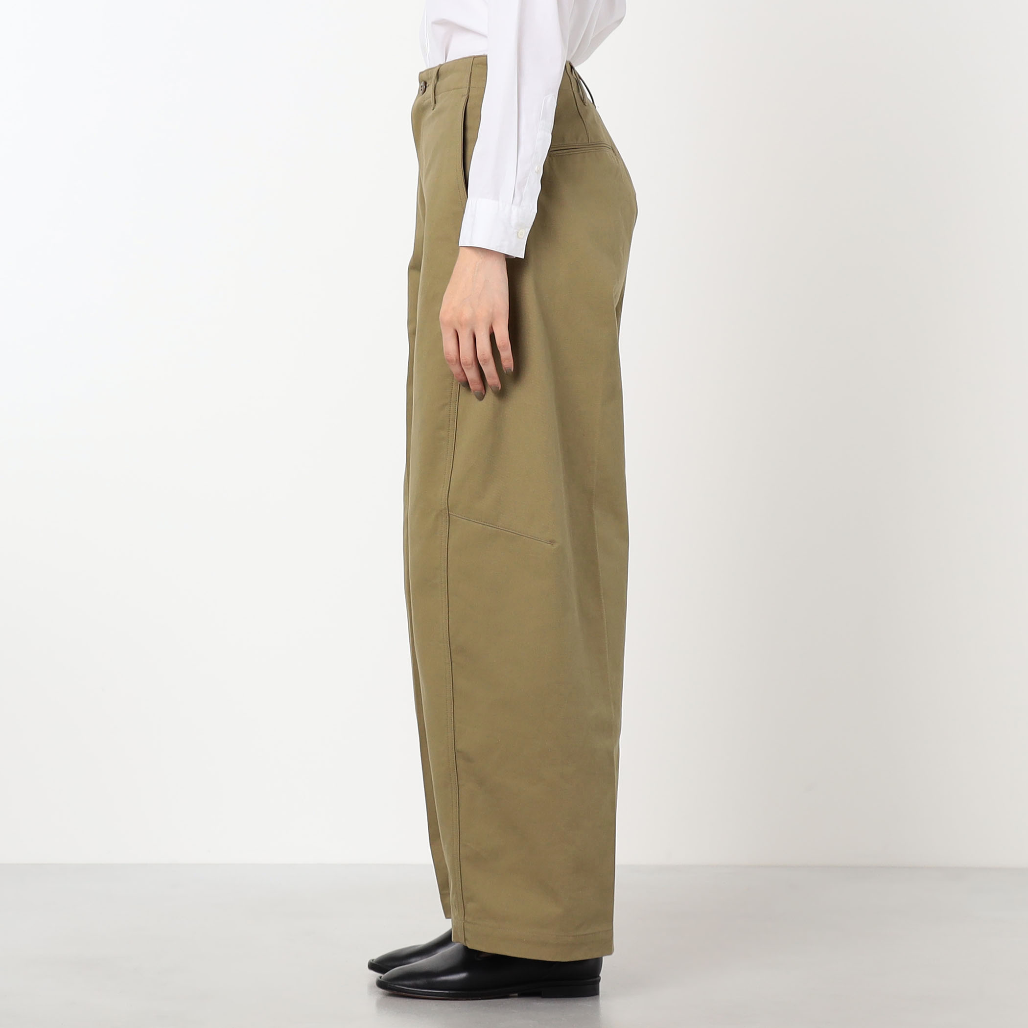 HYKE BARREL LEG CHINO PANTS バレルレッグ チノパンツ