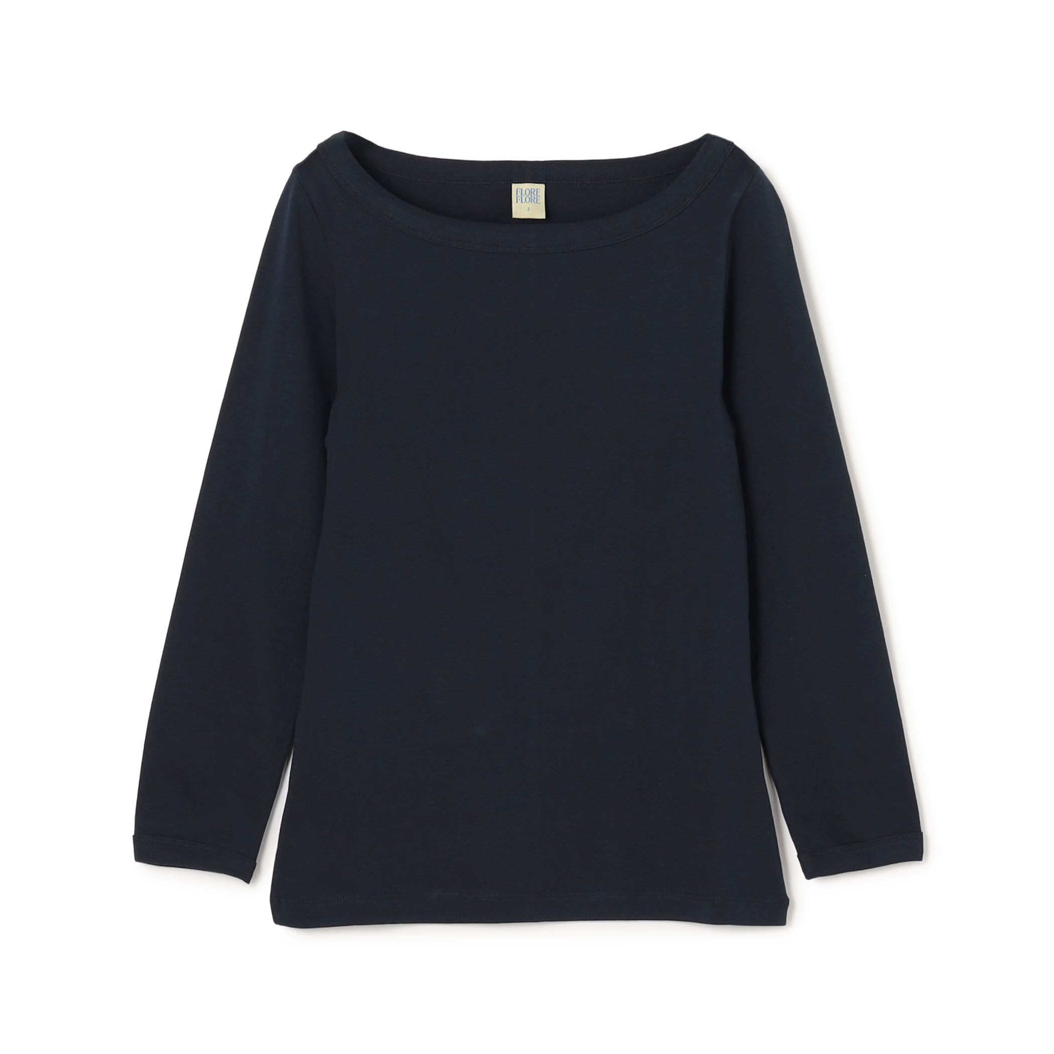 FLORE FLORE STEFFI TEE コットン ボートネックTシャツ
